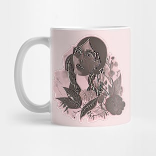 Woman With Flowers Mug